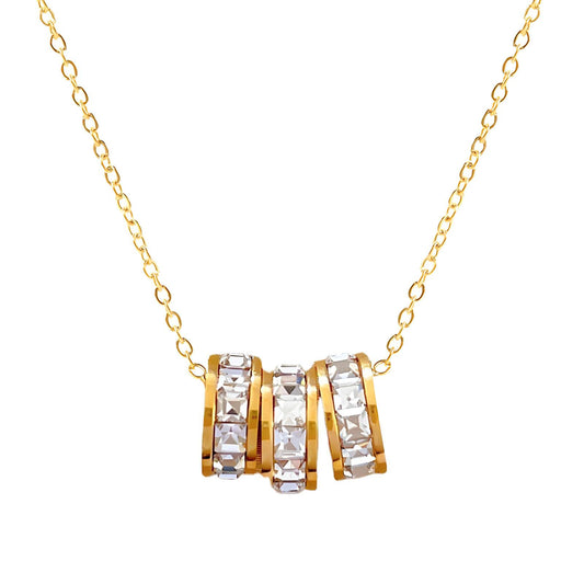 18K gold plated Stainless steel necklace, Intensity