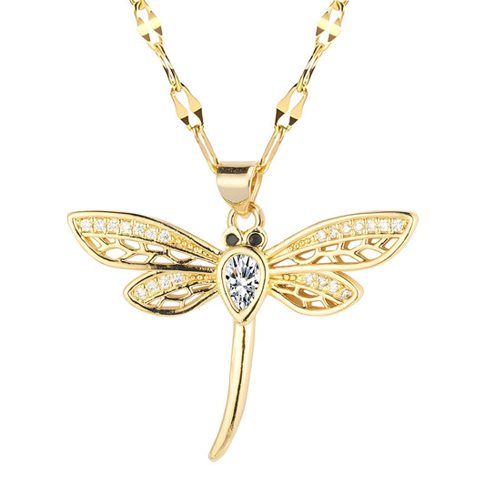 18K gold plated  Butterfly necklace, Intensity