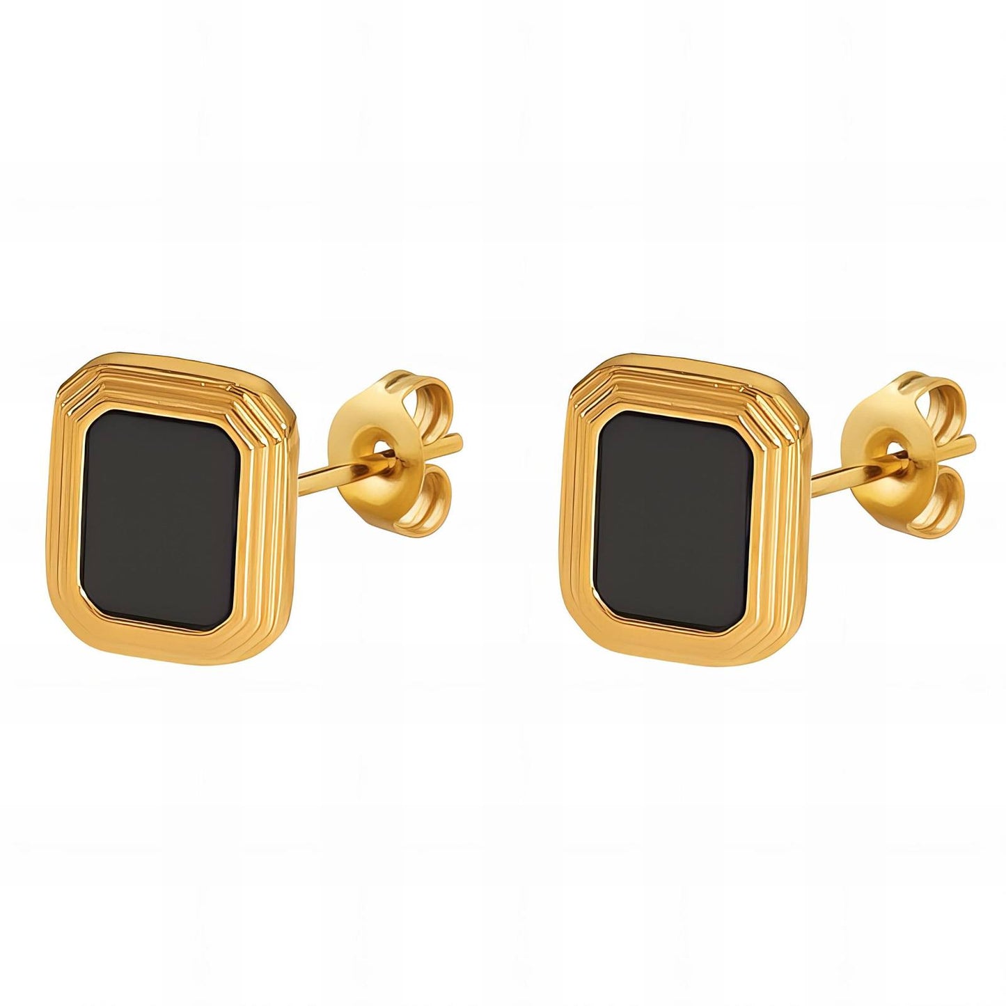 18K gold plated Stainless steel earrings, Intensity