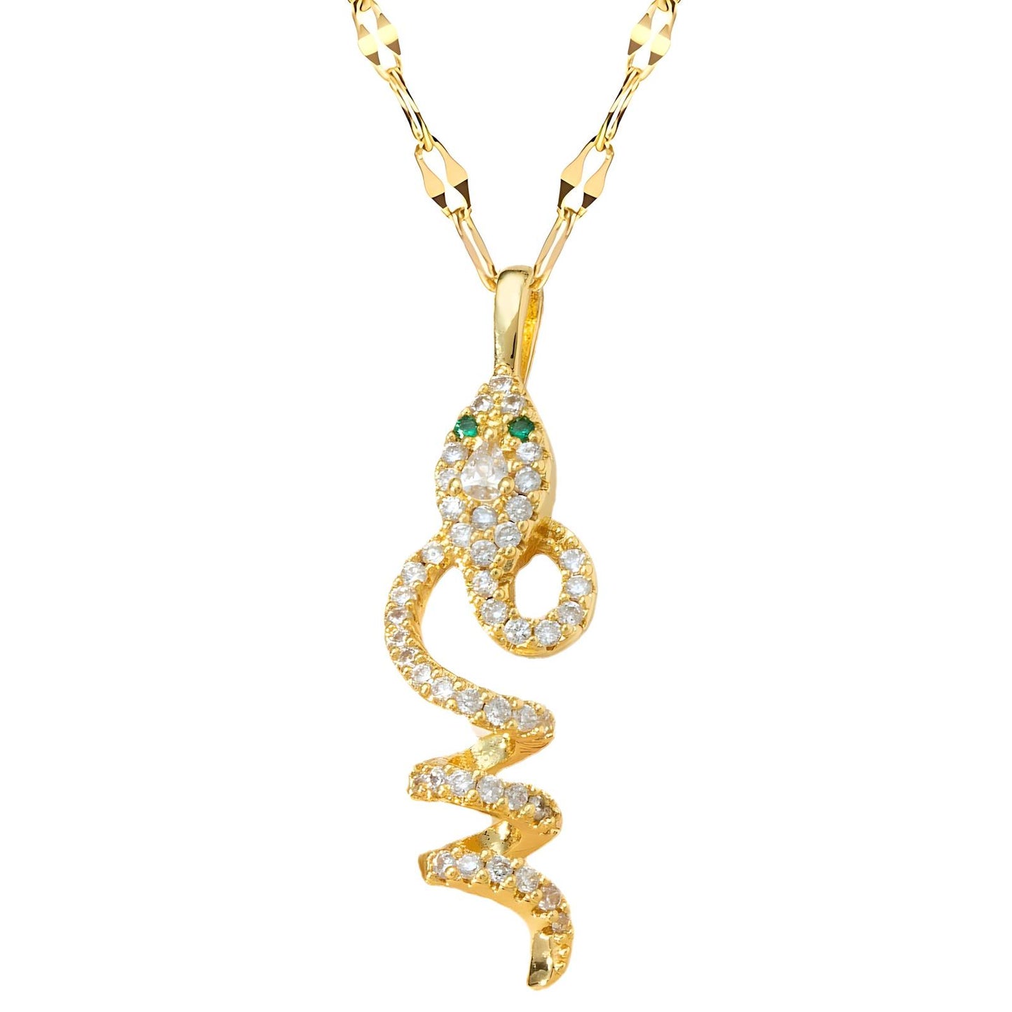 18K gold plated  Snake necklace, Intensity