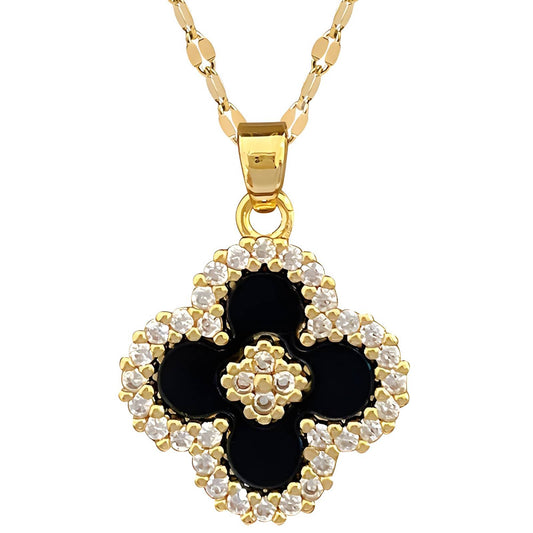 18K gold plated  Four-leaf clover necklace, Intensity