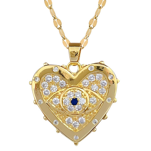 18K gold plated  Heart necklace, Intensity