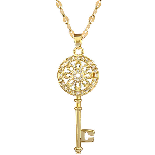 18K gold plated  Key necklace, Intensity