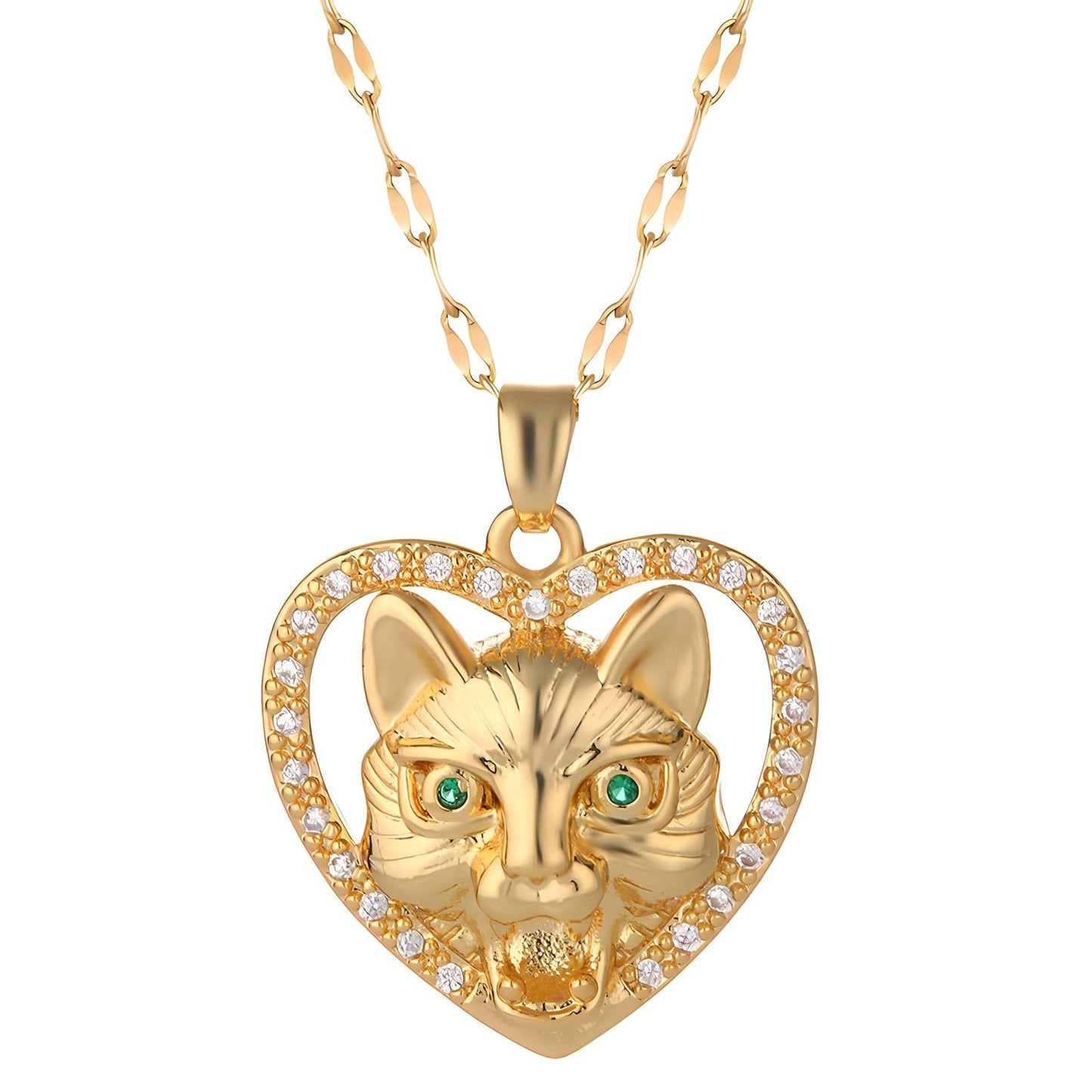 18K gold plated  Cat necklace, Intensity