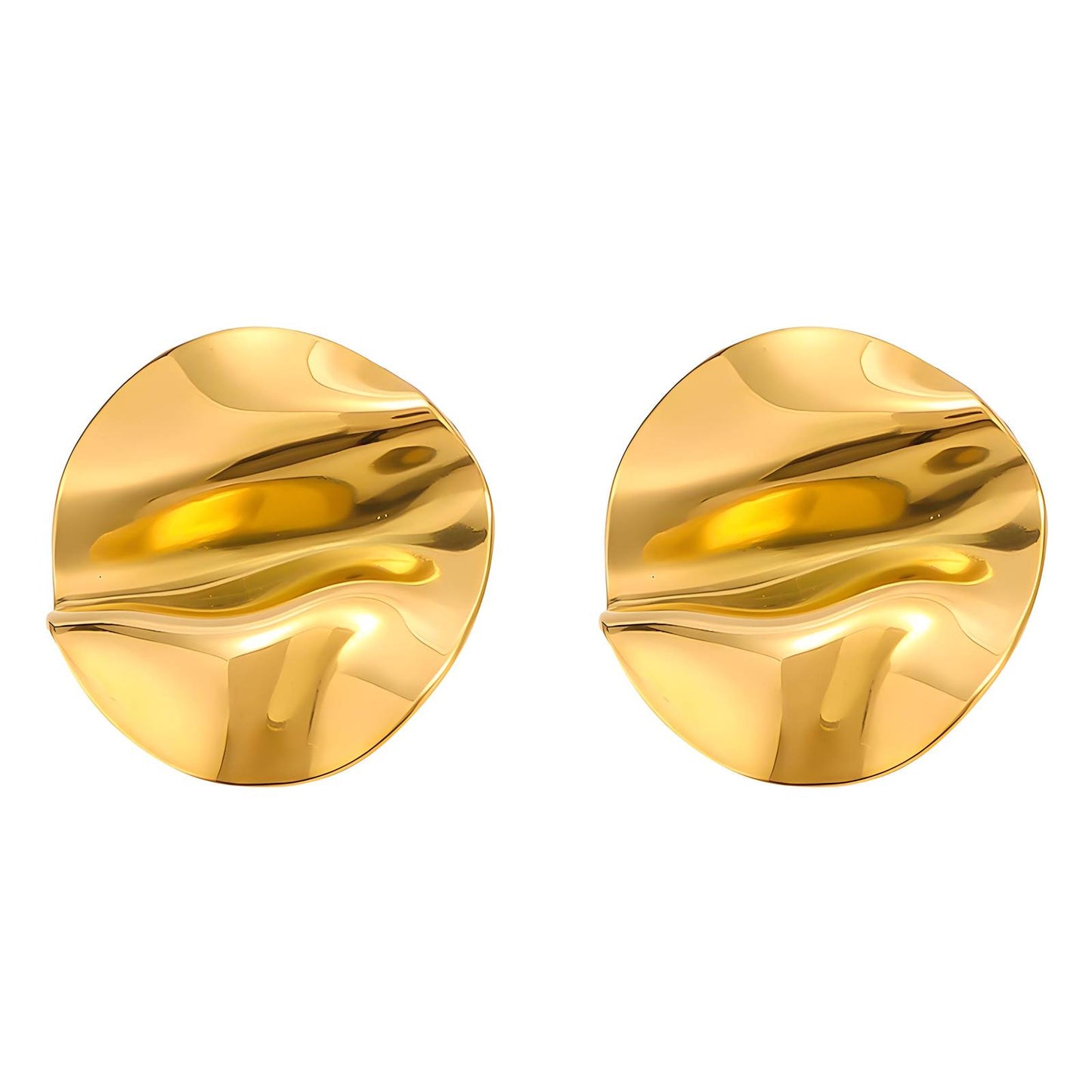 18K gold plated Stainless steel earrings, Intensity