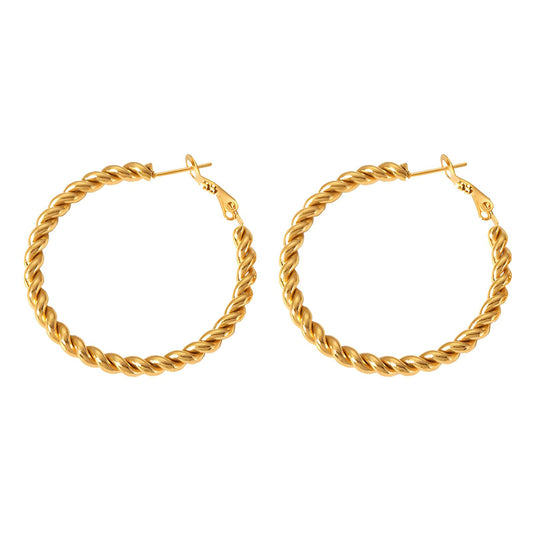 18K gold plated Stainless steel earrings, Intensity