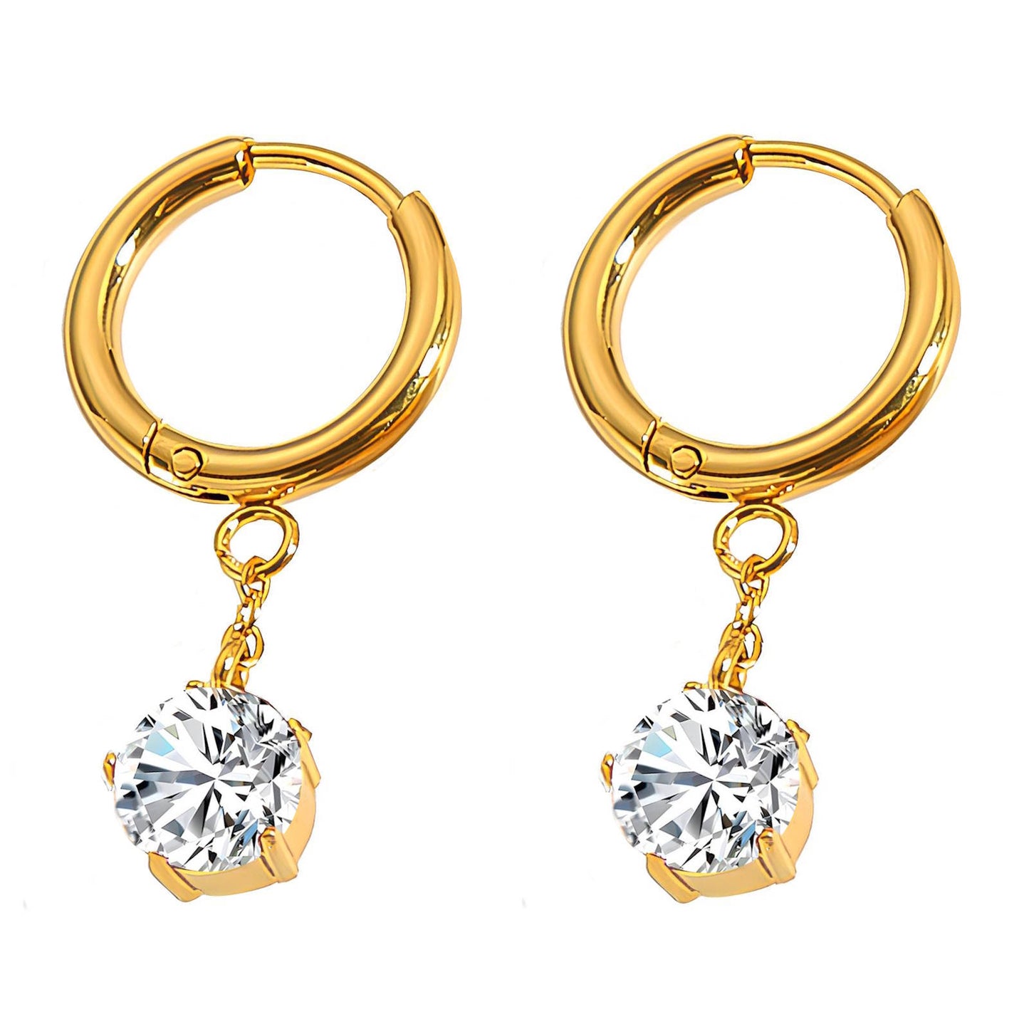 18K gold plated earrings, Intensity