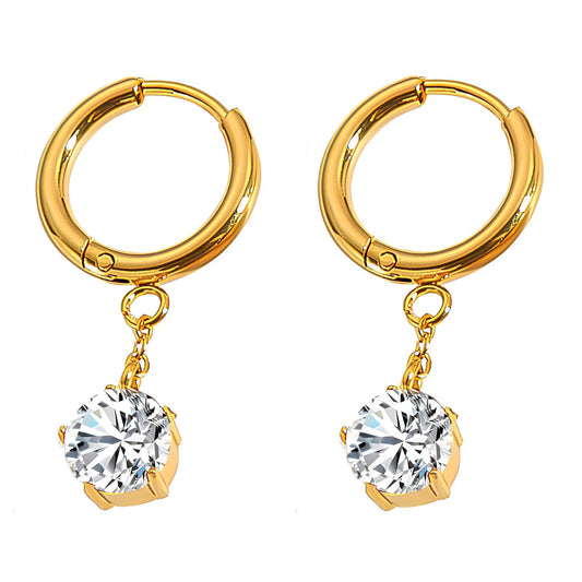 18K gold plated earrings, Intensity