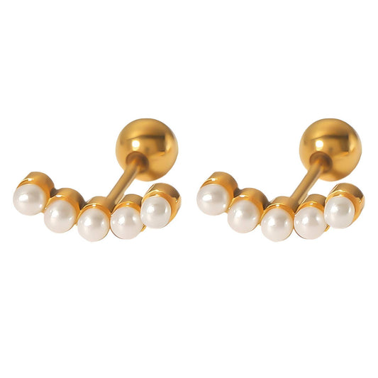 18K gold plated Stainless steel earrings, Intensity