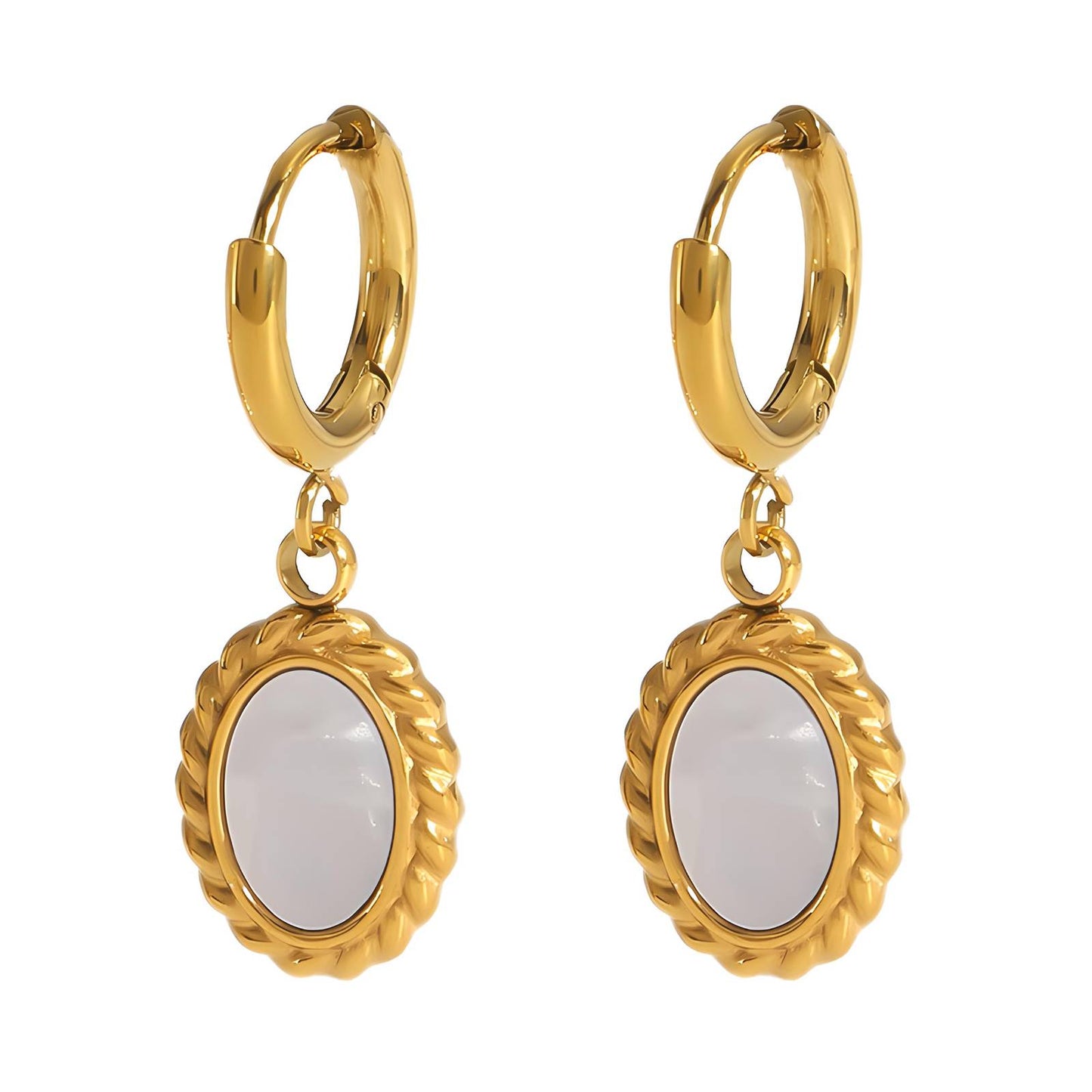 18K gold plated Stainless steel earrings, Intensity