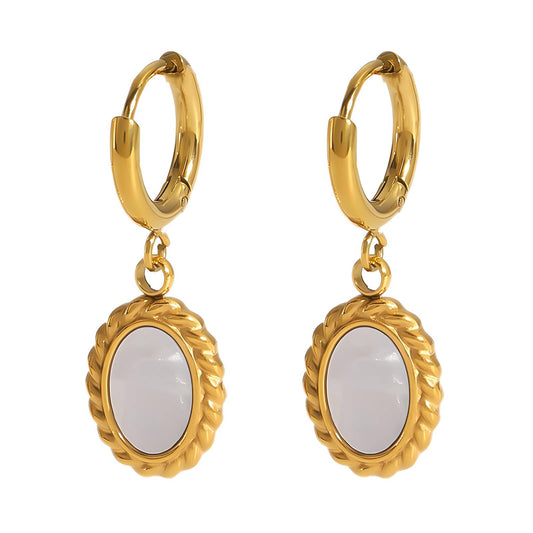 18K gold plated Stainless steel earrings, Intensity