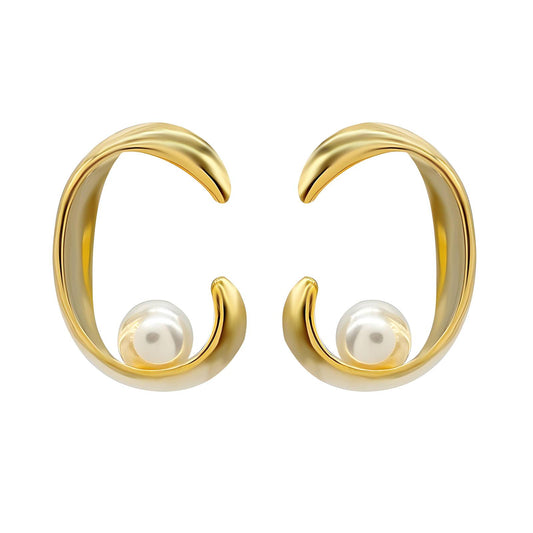 18K gold plated Stainless steel earrings, Intensity