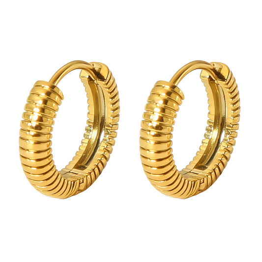 18K gold plated Stainless steel earrings, Intensity