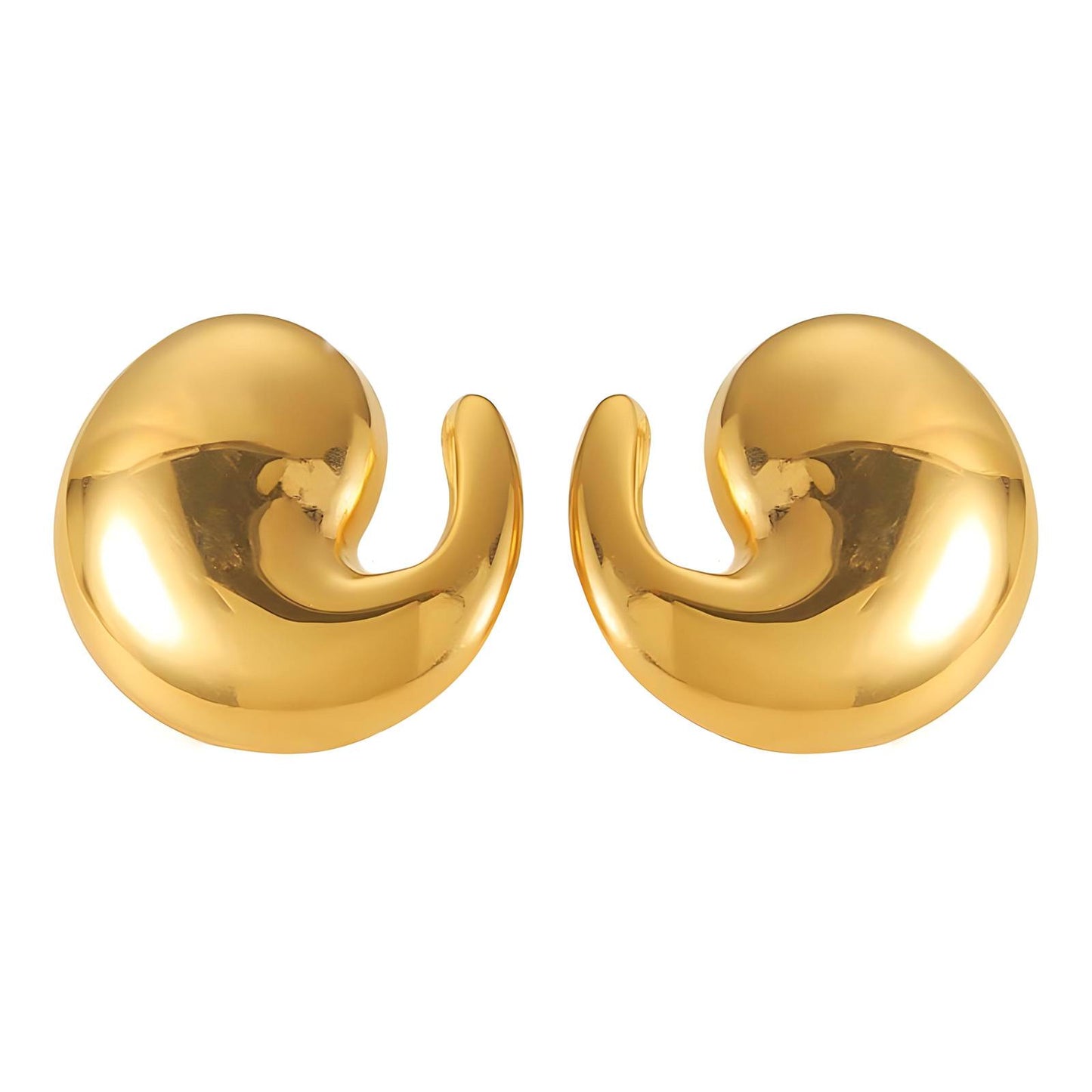 18K gold plated Stainless steel earrings, Intensity