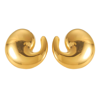 18K gold plated Stainless steel earrings, Intensity