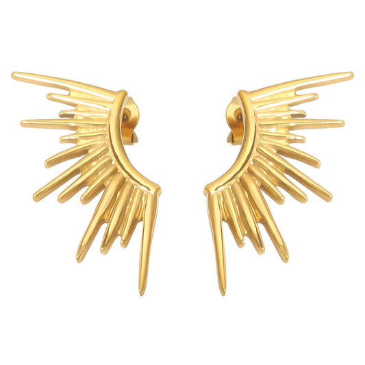 18K gold plated Stainless steel earrings, Intensity