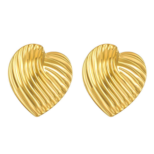 18K gold plated Stainless steel earrings, Intensity