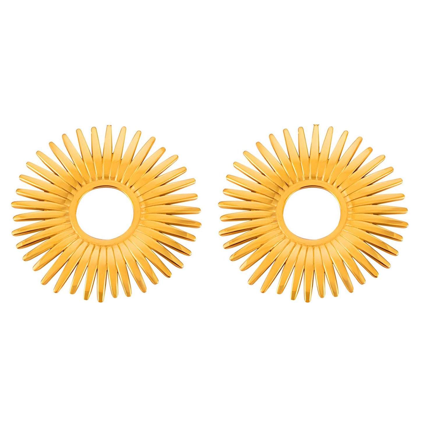 18K gold plated Stainless steel earrings, Intensity