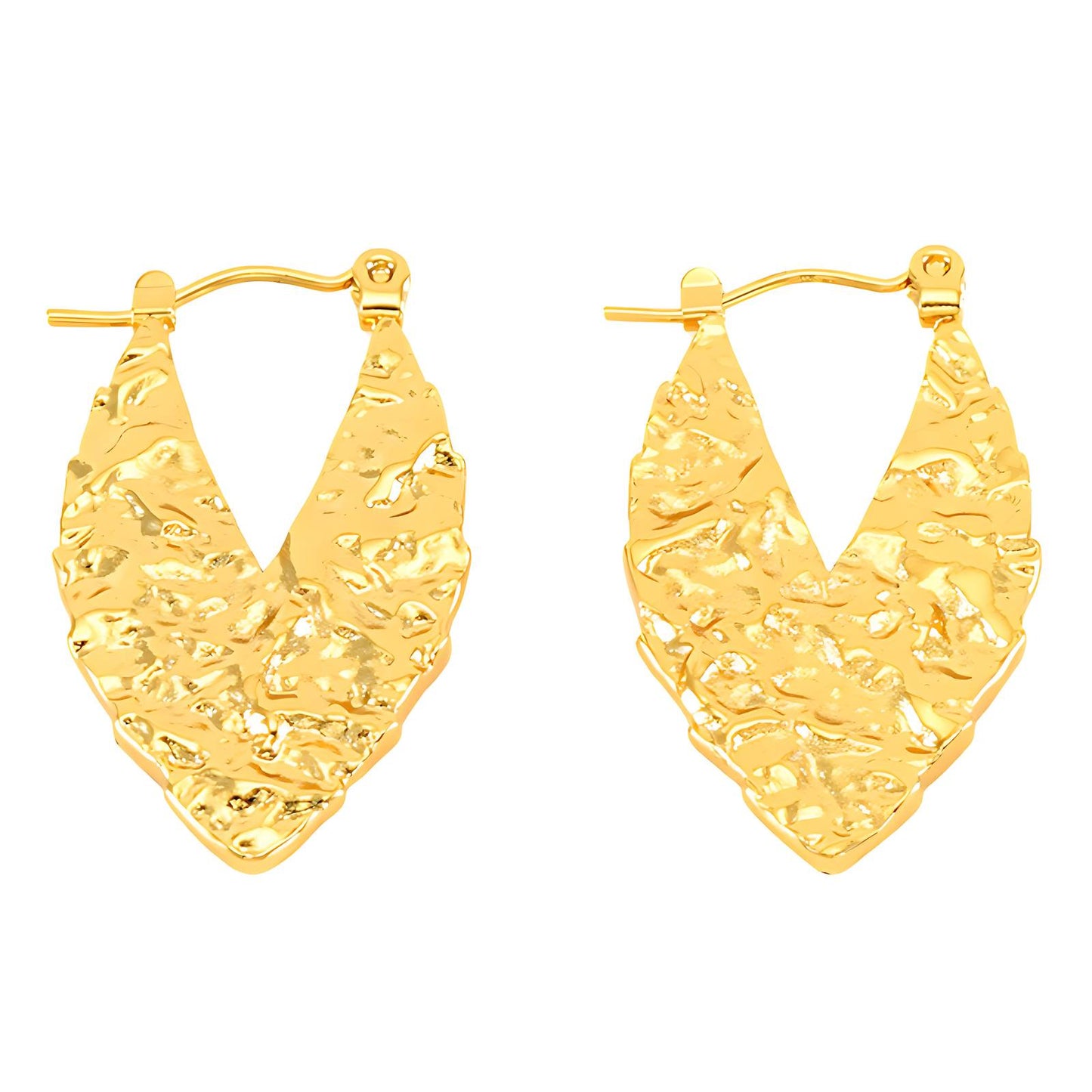 18K gold plated Stainless steel earrings, Intensity