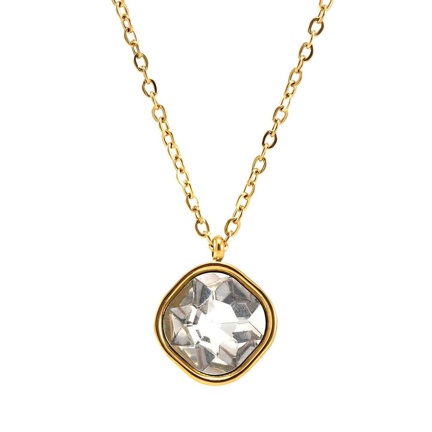 18K gold plated Stainless steel necklace, Intensity