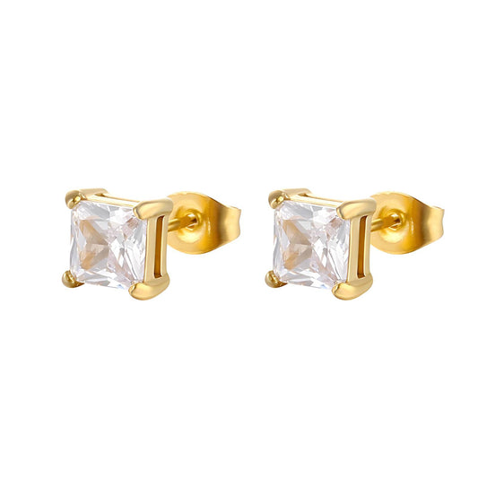 18K gold plated Stainless steel earrings, Intensity