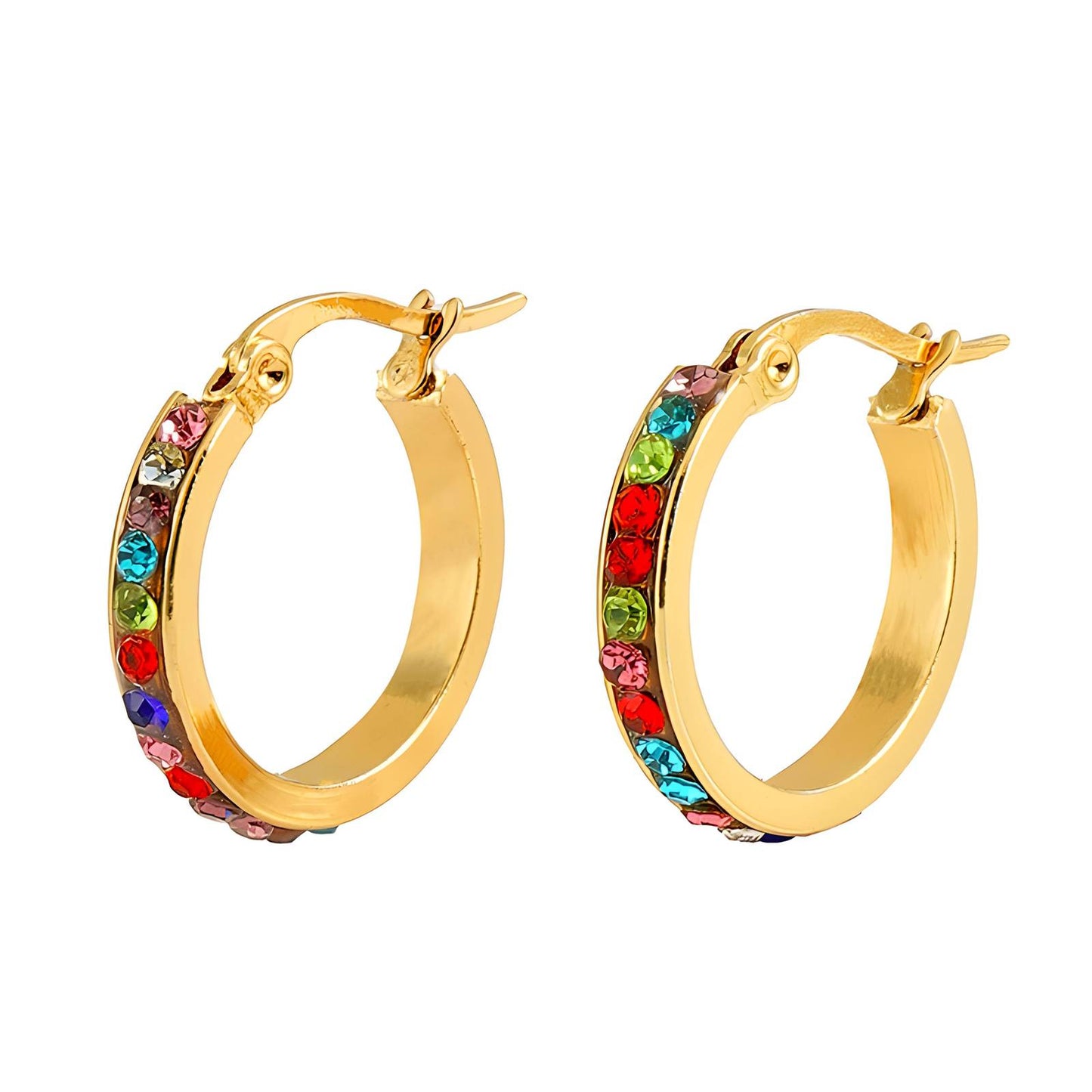 18K gold plated Stainless steel earrings, Intensity