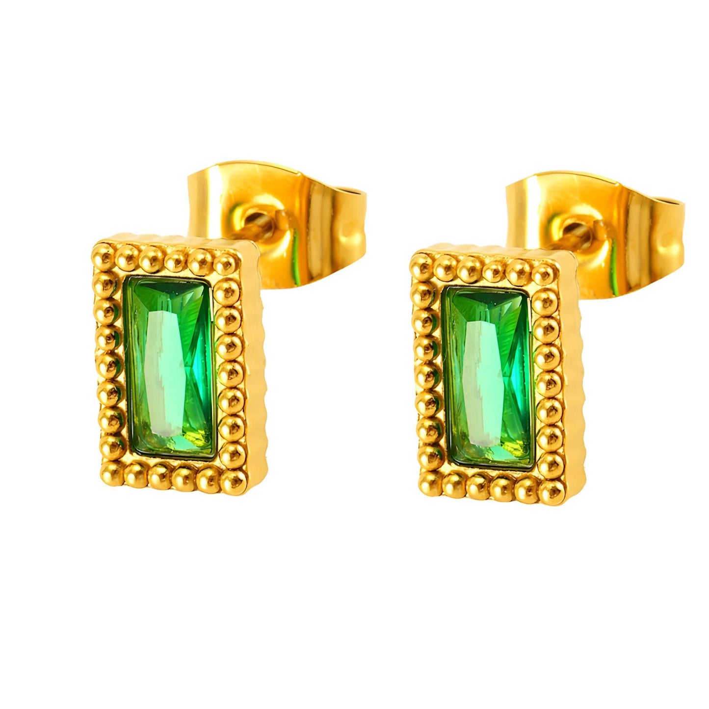 18K gold plated Stainless steel earrings, Intensity