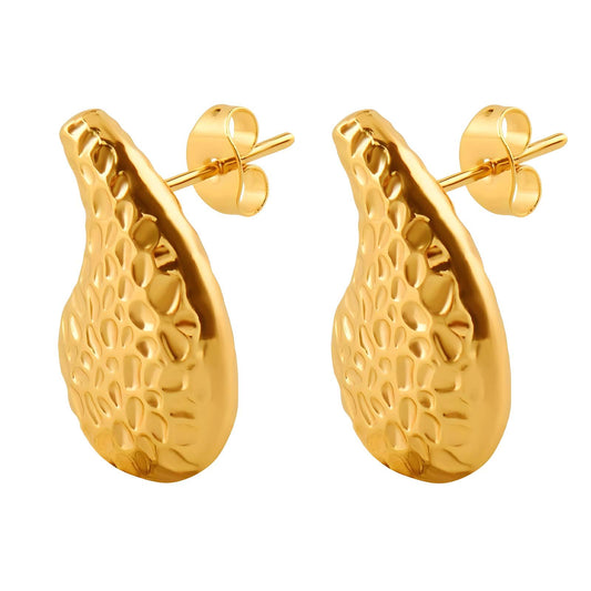 18K gold plated Stainless steel earrings, Intensity