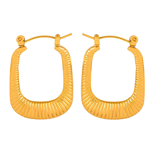 18K gold plated Stainless steel earrings, Intensity