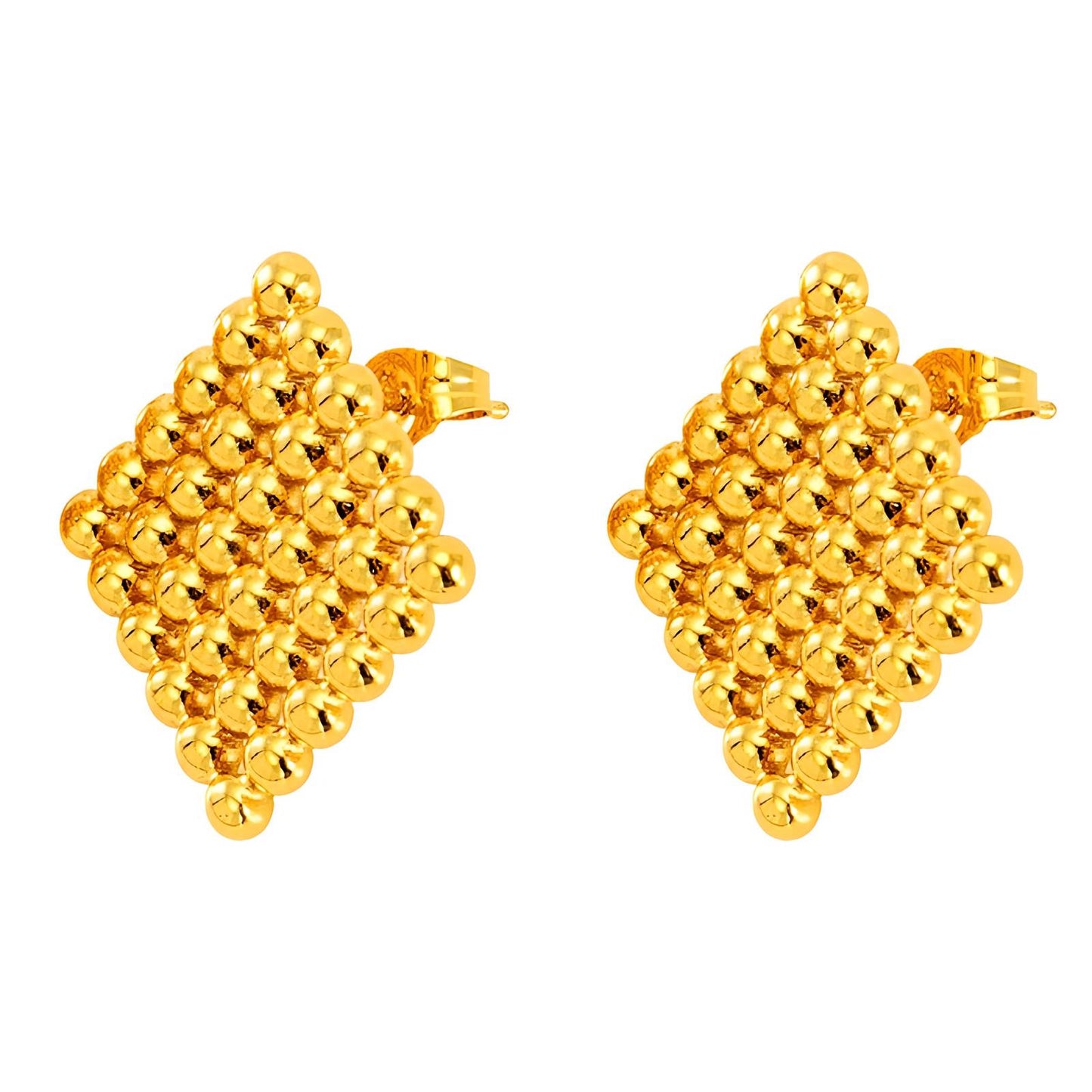 18K gold plated Stainless steel earrings, Intensity