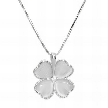 Stainless steel  Four-leaf clover necklace, Intensity