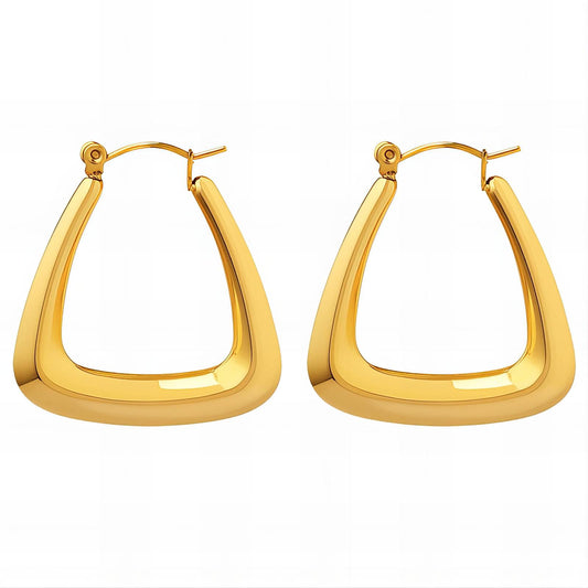 18K gold plated Stainless steel earrings, Intensity