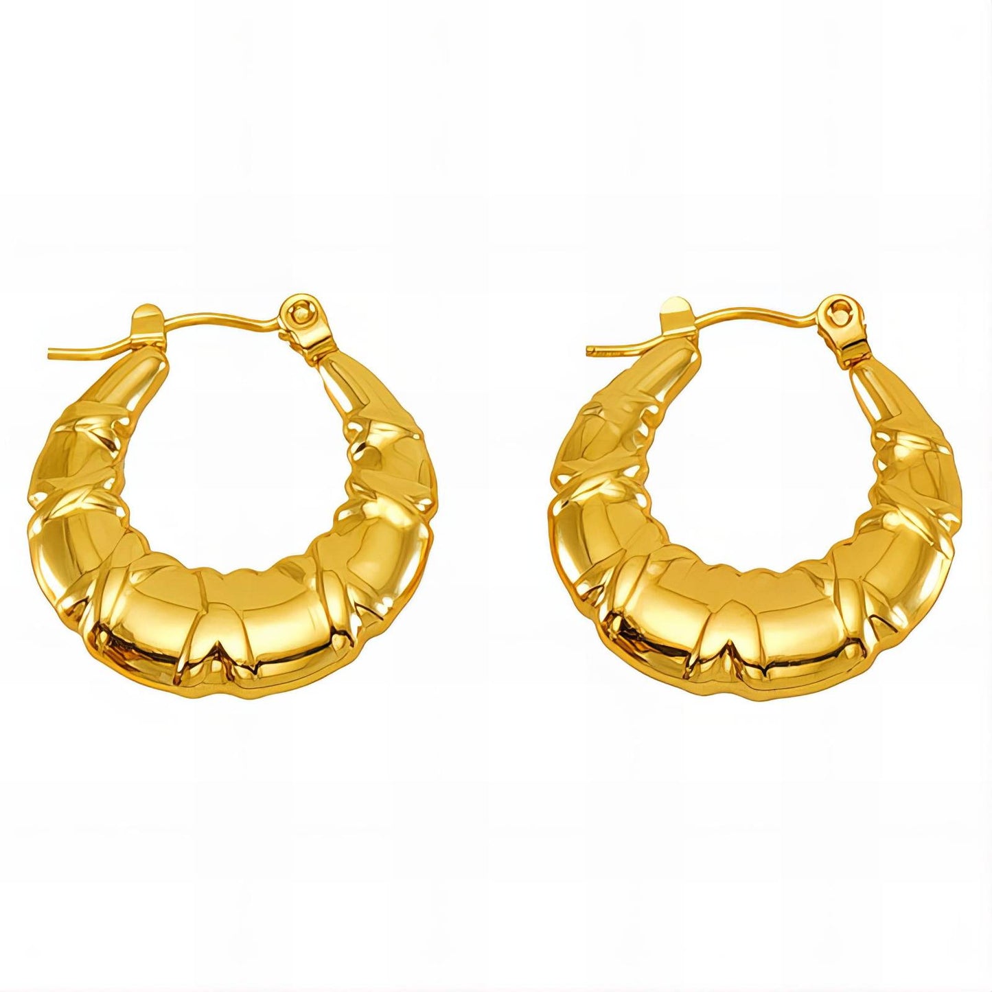 18K gold plated Stainless steel earrings, Intensity