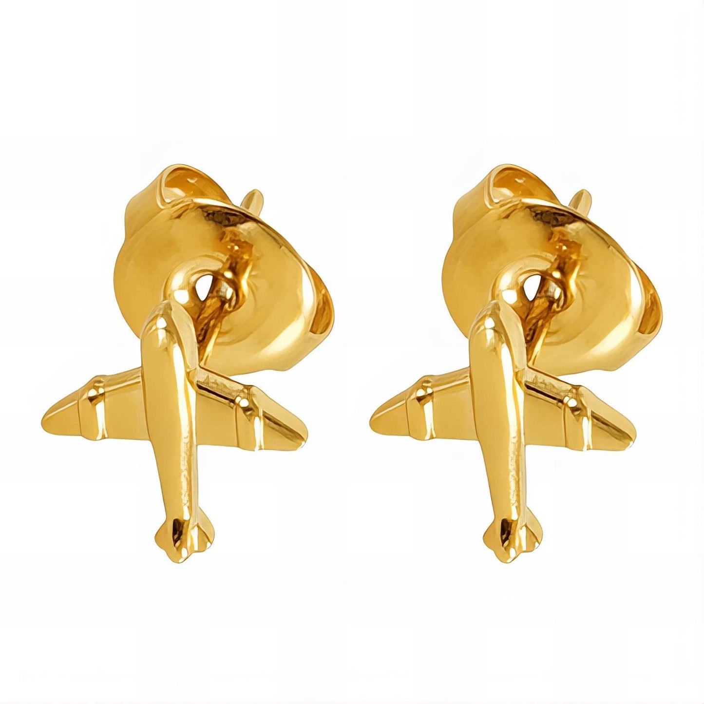 18K gold plated Stainless steel earrings, Intensity