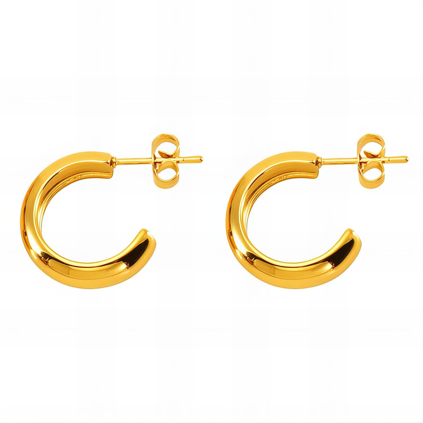 18K gold plated Stainless steel earrings, Intensity