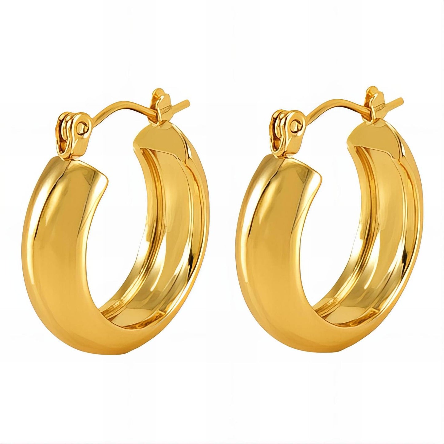 18K gold plated Stainless steel earrings, Intensity