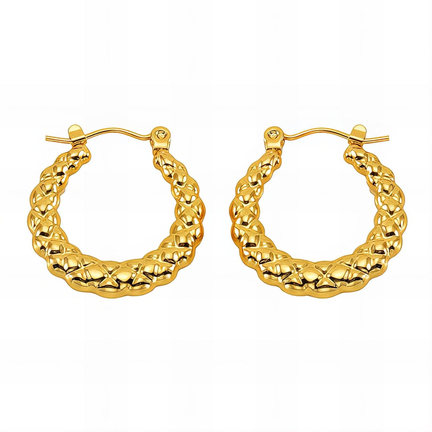 18K gold plated Stainless steel earrings, Intensity