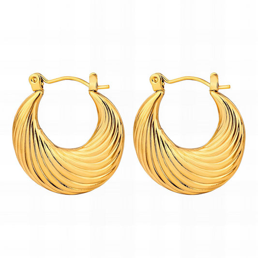 18K gold plated Stainless steel earrings, Intensity