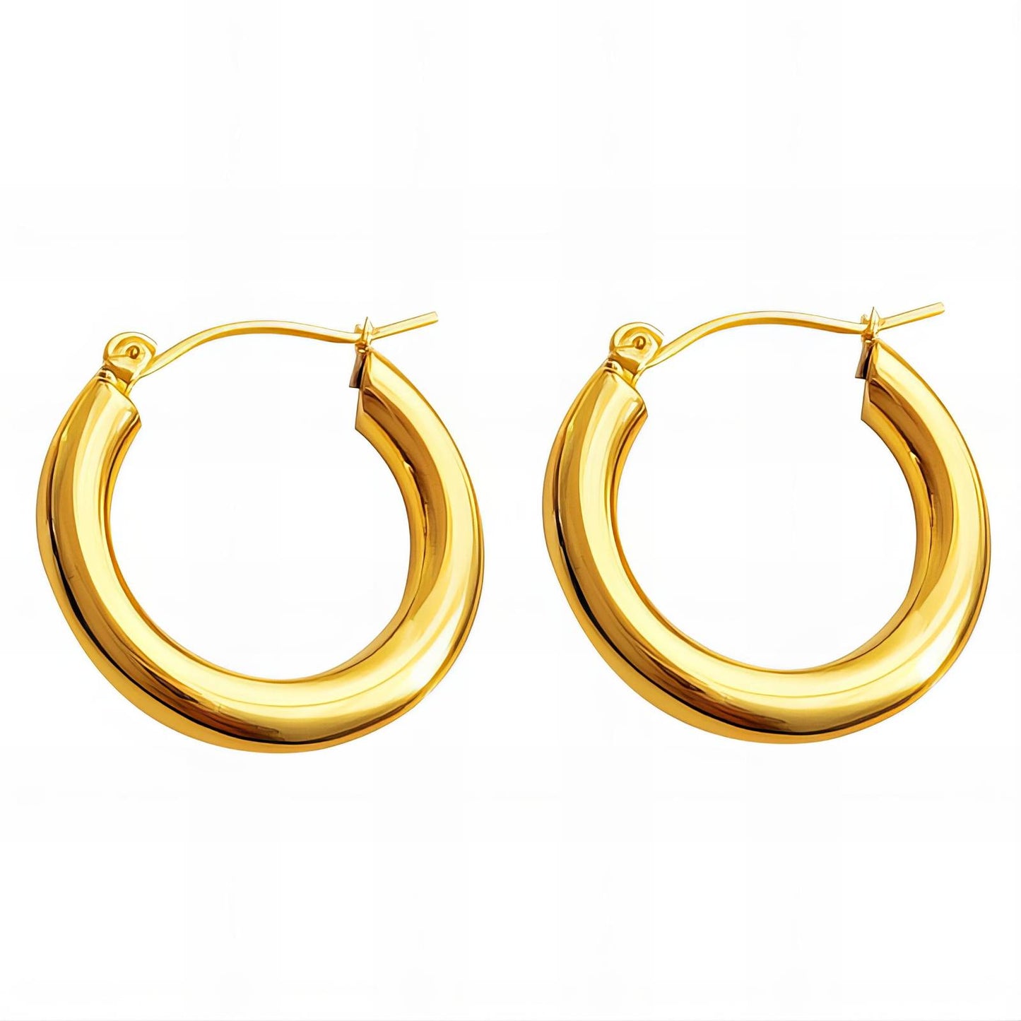 18K gold plated Stainless steel earrings, Intensity