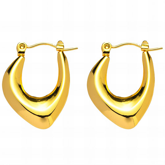 18K gold plated Stainless steel earrings, Intensity