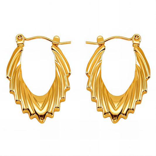 18K gold plated Stainless steel earrings, Intensity