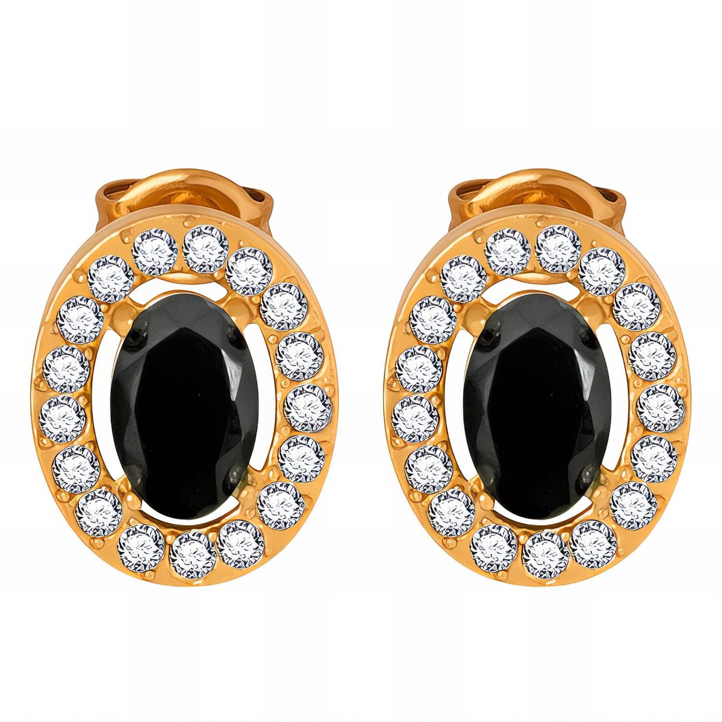 18K gold plated Stainless steel earrings, Intensity