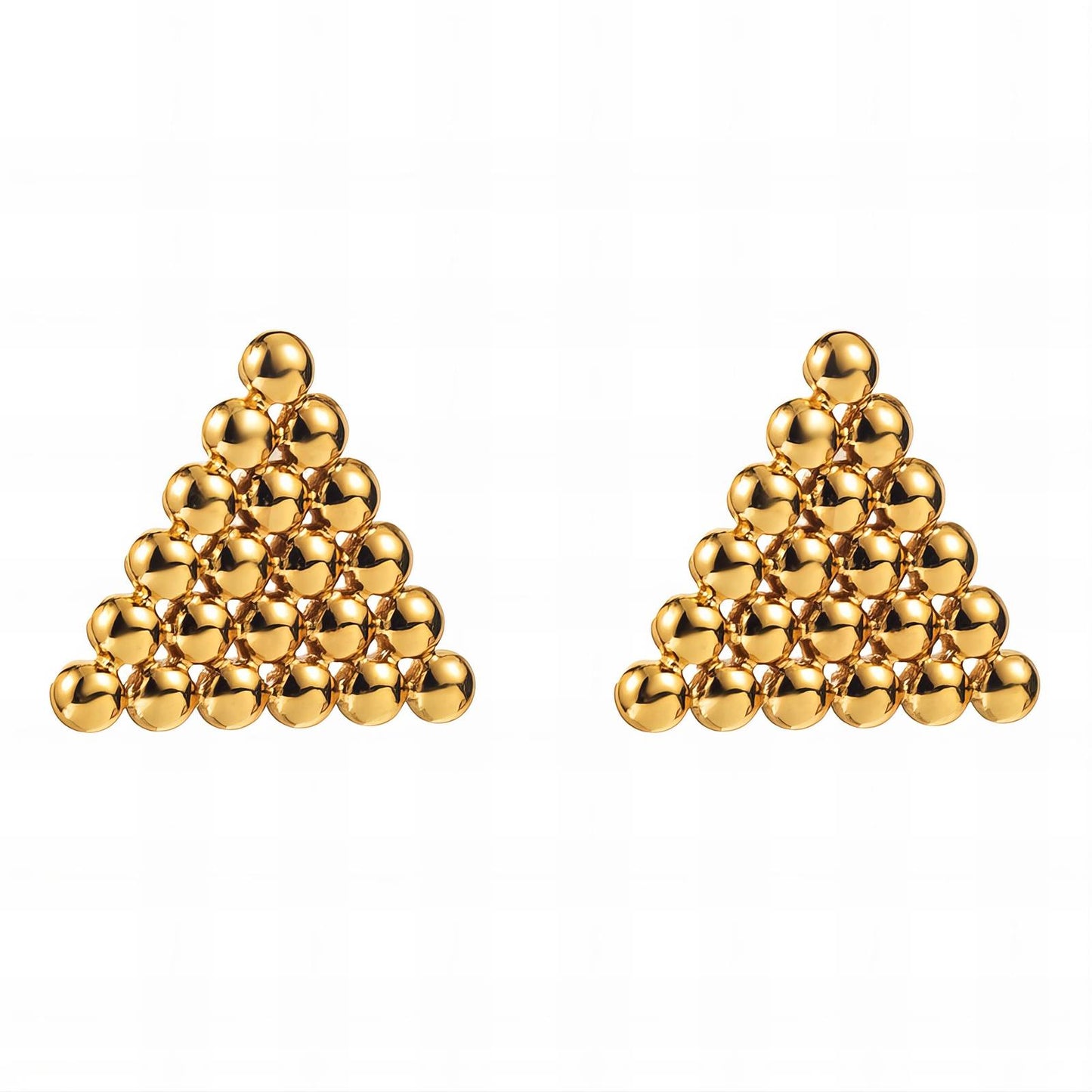 18K gold plated Stainless steel earrings, Intensity