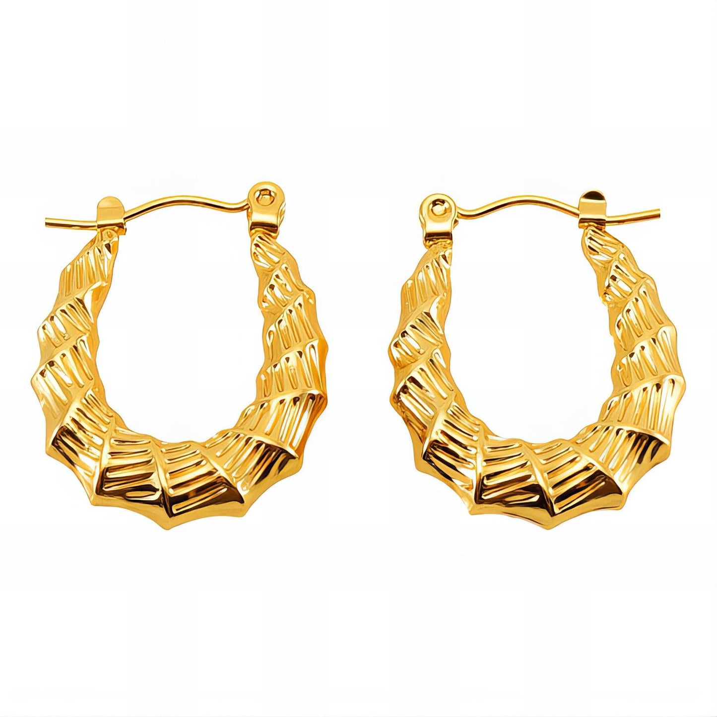 18K gold plated Stainless steel earrings, Intensity