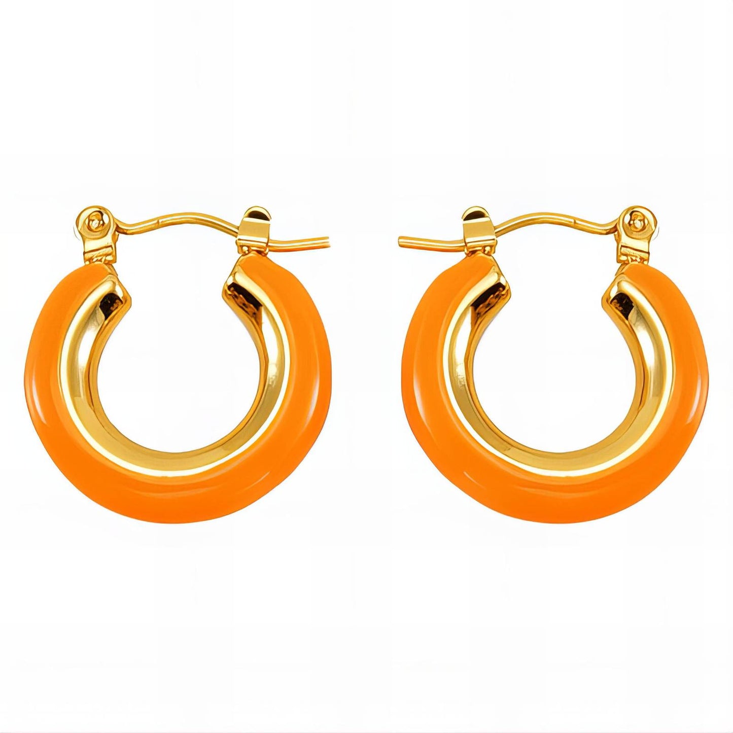 18K gold plated Stainless steel earrings, Intensity