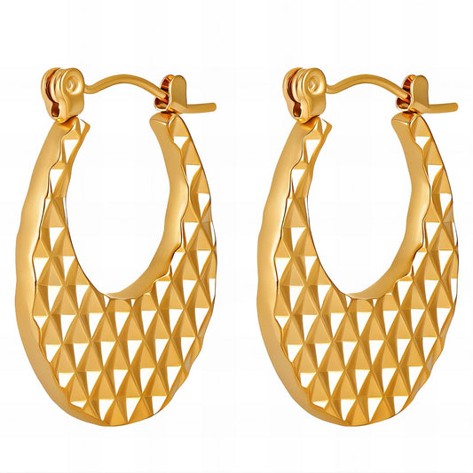 18K gold plated Stainless steel earrings, Intensity