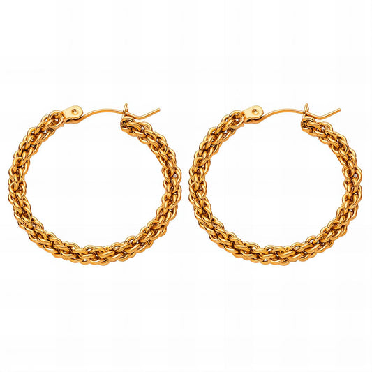 18K gold plated Stainless steel earrings, Intensity