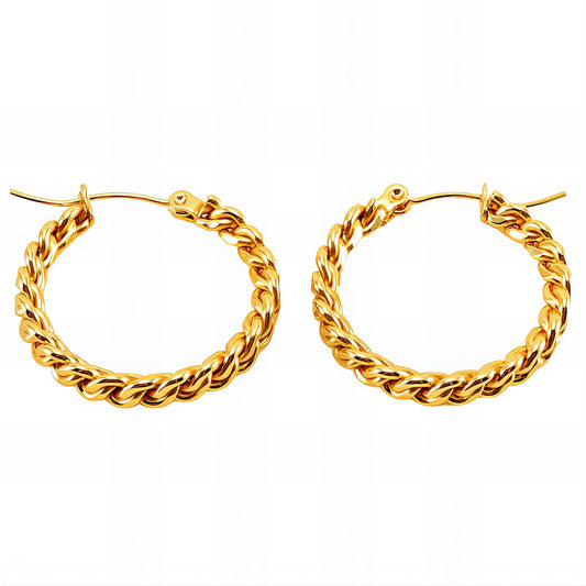 18K gold plated Stainless steel earrings, Intensity