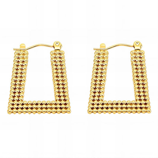 18K gold plated Stainless steel earrings, Intensity