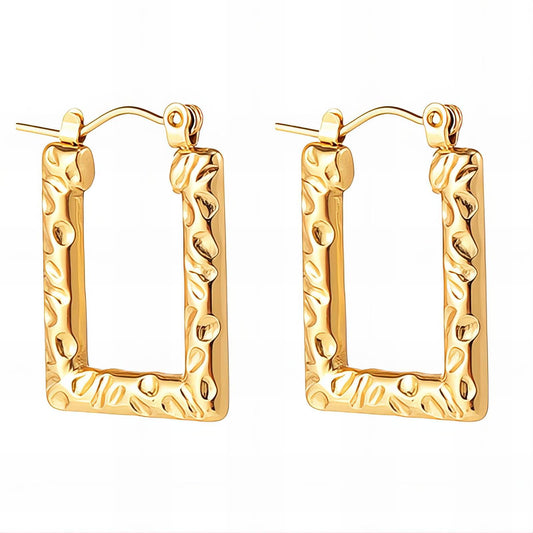 18K gold plated Stainless steel earrings, Intensity